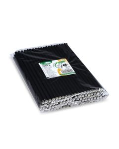 Slamky papierové čierne `JUMBO` Ø8mm x 25cm [100 ks]