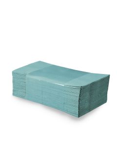 Papierové uteráky skladané ZZ, 25 x 23 cm, zelené [4000 ks]