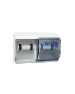 Plastový zásobník toaletného papiera, dvojitý, biely [1 ks]