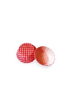 Cukrárenské košíčky KARO červené Ø 50 x 30 mm [40 ks]
