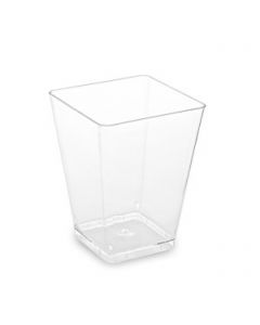 Fingerfood pohárík hranatý, čírý  5,8x5,8x7,6 cm - 160 ml [20 ks]