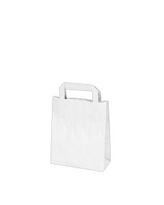 Papierové tašky 18x8 x 22 cm biele [50 ks]