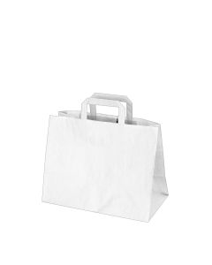 Papierové tašky 32x17 x 25 cm biele [50 ks]