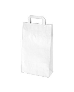 Papierové tašky 22x10 x 38 cm biele [50 ks]