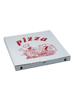 Krabica na pizzu z vlnitej lepenky 34 x 34 x 3 cm [100 ks]