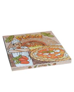 Krabica na pizzu z vlnitej lepenky 40 x 40 x 4 cm [100 ks]