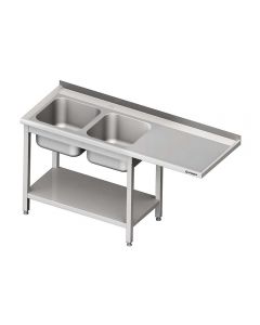 Umývací stôl s priestorom pre podstolovú umývačku – PRAVÝ 1600mm