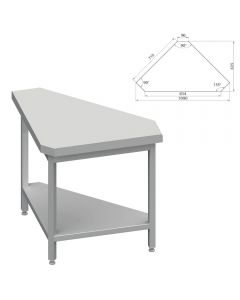 Neutrálný výdajný stoly rohový 90° - vnútorný – 697x800x880mm