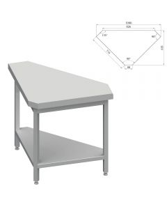 Neutrálný výdajný stoly rohový 90° - vonkajší – 697x800x880mm