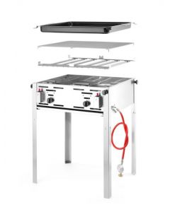 Plynový gril Grill-Master Maxi, HENDI, 11,6kW, 650x540x(H)840mm