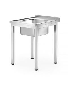 Drezový stôl – skrutkový, hĺbka 700 mm, HENDI, Kitchen Line, 600x700x(H)850mm