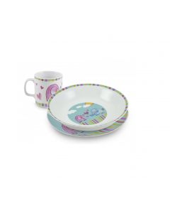 Detský porcelán - SLON- 2x tanier, 1 x šálka