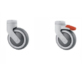Sada koliesok 2 × otočné + 2 × otočné s brzdou