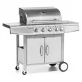 BBQ Záhradný plynový gril so skrinkou a bočným horákom, počet horákov 4+1, 17,4 kW | FORGAST FG09108