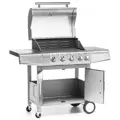 BBQ Záhradný plynový gril so skrinkou a bočným horákom, počet horákov 4+1, 17,4 kW | FORGAST FG09108