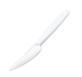 Nôž (PP) opakovane použiteľný biely 18,5cm [50 ks]