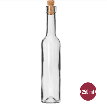 Fľaša na likér set 6+6 s uzáverom BELISSIMO - 250 ml