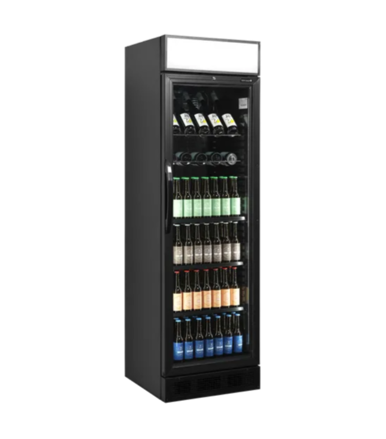 Chladnička presklená CEV 425 CP BLACK Chladnička presklená CEV 425 CP BLACK