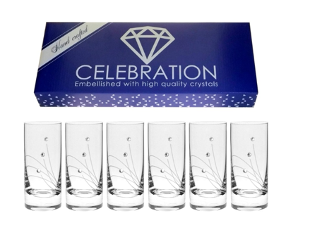 Poháre na liehoviny Vodka Shot 70 ml 30538 Swarovski Crystals (6KS)