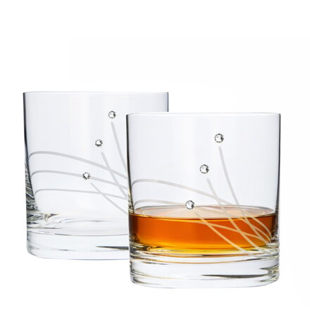 Pohár na vodu, whiskey 300ml 30538 Swarovski Crystals (6KS)