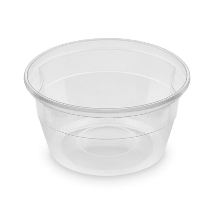 Miska polievková  (PP) priehľadná Ø127mm 500ml s viečkom (74300) v cene [50ks] – 74305