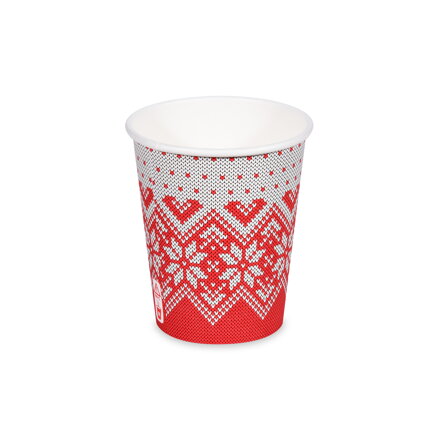 Papierový pohár (FSC Mix/PE) Zimné obdobie Ø80mm 280ml `0,2L/8oz/M` [50 ks] - 75728