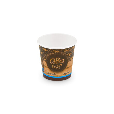 Papierový pohár (FSC Mix/PE) "Coffee to go" Ø62mm 110ml `0,08L/4oz/XS` [50 ks] -76611