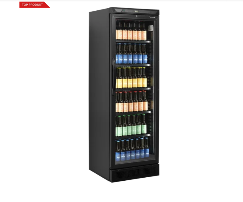 Chladiaca skriňa presklené dvere CEV 425 BLACK