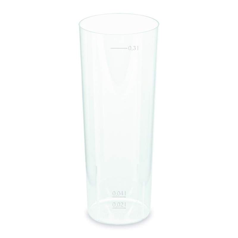 Pohár vratný (PP) opakovane použiteľný Longdrink Ø59mm 2cl/0,3L [10 ks]