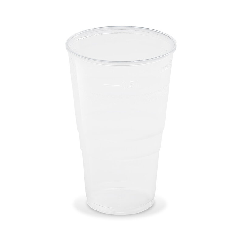 Pohár (PP) priehľadný Ø95mm 0,5L [50 ks] – 73216