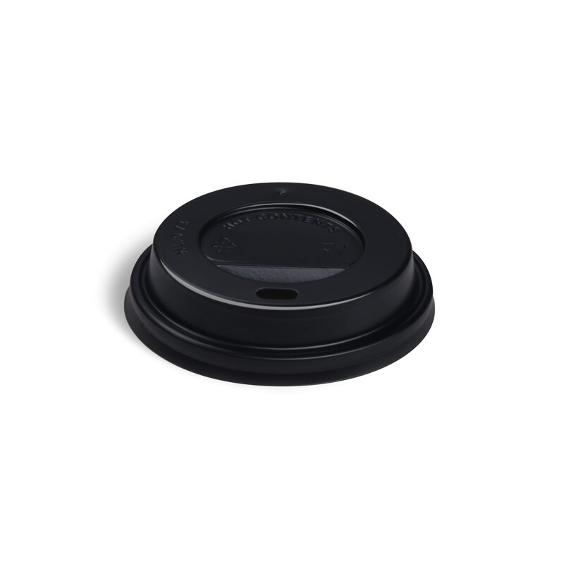 Viečko vypuklé (PS) čierne pre pohár Ø73mm [100 ks] - 76289