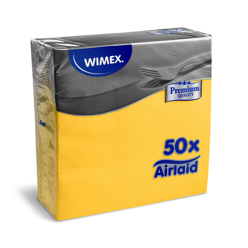 Obrúsok (PAP-Airlaid FSC Mix) PREMIUM žltý 40 x 40 cm [50 ks]