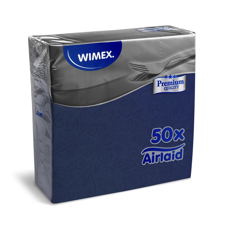 Obrúsok (PAP-Airlaid FSC Mix) PREMIUM Dekor-R tmavomodrý 40 x 40 cm [50 ks]