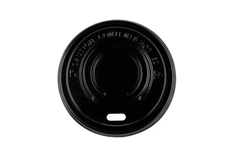 Viečko vypuklé (PS) čierne pre pohár Ø90mm [100 ks] -76299