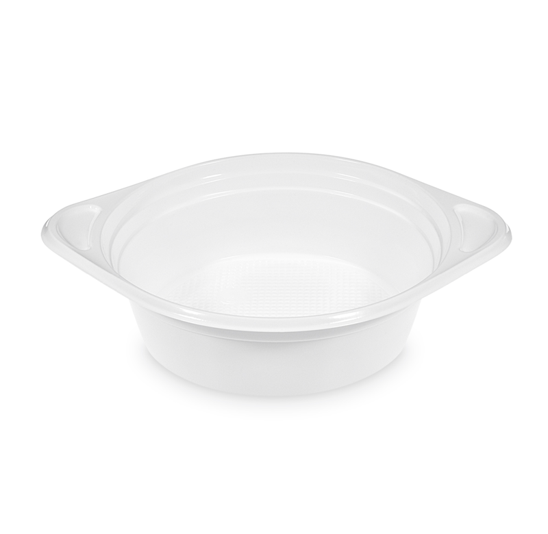 Miska (PP) ECONOMY s uškami biela Ø156mm 500ml [100 ks] -73640