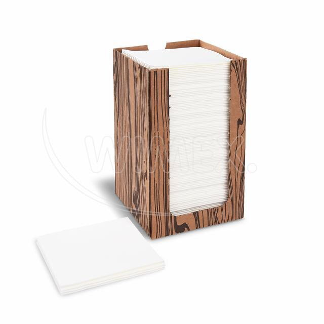 Obrúsok (PAP-Airlaid FSC Mix) PREMIUM biely 20 x 20 cm v boxe [100 ks]