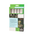 Nerezová koktejlová slamka s drvičom na Mojito 3v1 (Set 4 ks)