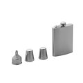 Cestovná ploskačka z nehrdzavejúcej ocele 210 ml so sadou — lievik a 2 poháriky