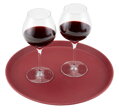 Servírovacia tácka Camtread okrúhla, protišmyková, Cambro, burgundová, ⌀355x(H)21mm