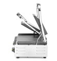 Dvojitý kontaktný gril, HENDI, drážkovaný vrch a hladké dno, 230V/3600W, 570x375x(H)216mm
