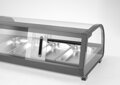 Chladiaca vitrína na sushi, Arktic, Dodávané nádoby: 4x GN 1/3 (H) 40 mm., GN 1/3, Čierna, 220-240V/190W, 1177x426x(H)296mm