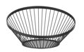 Košík na ovocie šikmý, okrúhly, čierny, HENDI, ⌀280x(H)130mm