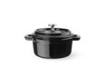 Liatinový smaltovaný kastról, HENDI, 0,27L, Čierna, 130x100x(H)48mm