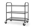 Servírovací vozík matný čierny, HENDI, 905x585x(H)945mm
