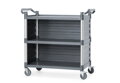 3-obalový polypropylénový servisný vozík, veľký, AmerBox, Obsahuje bočné panely poličky, 1010x500x(H)960mm