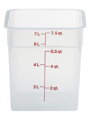 Priehľadná polypropylénová nádoba na potraviny CamSquare, Cambro, 7,6 l, 7,6L, Priehľadná, 215x215x(H)230mm