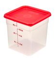 Priehľadná polypropylénová nádoba na potraviny CamSquare, Cambro, 7,6 l, 7,6L, Priehľadná, 215x215x(H)230mm