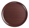 Servírovacia tácka Mykonos okrúhla, protišmyková, mahagónové farebné prevedenie, Cambro, okrúhla, Mahagón, ⌀380mm