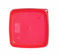 Veko pre nádobu CamSquares Fresh Pro, Cambro, pre nádoby s objemom 5,7 l a 7,6 l, Červená, 229x229x(H)19mm