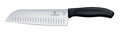 Nôž Santoku s guľatou ocieľkou, Victorinox, Čierna, (L)298mm
